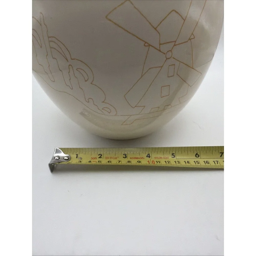 Wedgwood Clarice Cliff Bizarre Windmill Vase Rubin Collection England 8.5